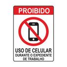 Adesivo Proibido Usar Celular 1 Unidade em Vinil Alta Qualidade 20x15cm
