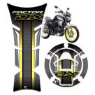 Adesivo Protetor de Tanque e Bocal Resinado Factor 150 DX 2025 Amarelo