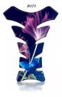 Adesivo Protetor De Tanque Moto Flores Feminino Roxo