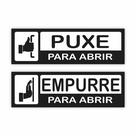 Adesivo Puxe Empurre para Porta Abrir Fechar Sinalização Etiqueta Aplicável Auto colante Resistente