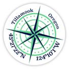 Adesivo R and R Imports Tillamook Oregon Bússola 5 cm