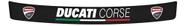Adesivo Refletivo Compatível Viseira Ducati Corse Preto 28x3cm