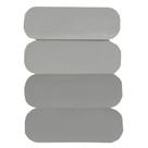 Adesivo Refletivo Para Capacetes Prata Kit 4 Unidades Moto