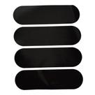 Adesivo Refletivo Para Capacetes Preto Kit 4 Unidades Moto - Polivisor