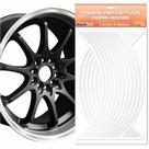 Adesivo Refletivo Roda Carro Moto 7mm Universal Branco Adesivo Refletivo Roda Carro Moto 7mm Universal Branco