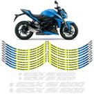 Adesivo Refletivo Roda + Frisos Moto Suzuki Gsxs 1000 Verde