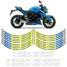 Adesivo Refletivo Roda + Frisos Moto Suzuki Gsxs 1000 Verde