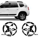 Adesivo Renault Duster Caveira O Justiceiro Estrela Preto