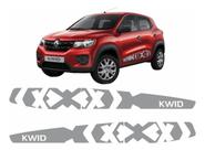 Adesivo Renault Kwid 2018 / 2022 Faixa Lateral Cinza