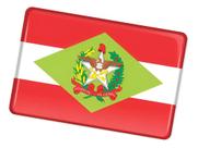 Adesivo Resinado Bandeira Santa Catarina 4x6cm
