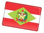 Adesivo Resinado Bandeira Santa Catarina 4x6cm