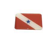 Adesivo resinado da bandeira do estado do Pará 5x3 cm
