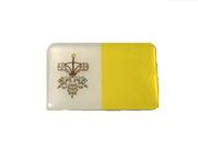 Adesivo resinado da bandeira do Vaticano 5x3 cm Adesivo resinado da bandeira do Vaticano 5x3 cm