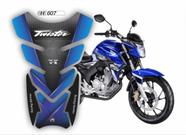 Adesivo Resinado Protetor de Tanque Cb 250 Twister Azul Vinil Branco H607