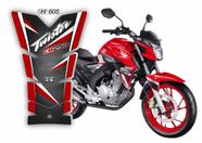 Adesivo Resinado Protetor de Tanque Cb 250 Twister Vermelha Vinil Branco H605