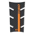 Adesivo Resinado Protetor Tanque Moto Honda CG Titan 160 ano 2025 CARBONO LARANJA