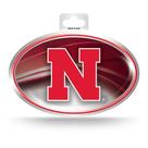 Adesivo Rico Industries NCAA Nebraska Cornhuskers Metallic