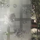 Adesivo Sem Cola Box Janela Vidro Flores Quadrados 200x60cm