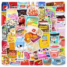 Adesivo Snack, 50 peças, adesivos de grafite de vinil impermeável de 5 a 10 cm