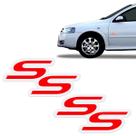 Adesivo Ss Vermelho Lateral Para Corsa Astra Meriva Genérico