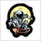 Adesivo Sticker Vinil Impermeável Astronauta Skatista Adesivo Sticker Vinil Impermeável Astronauta Skatista