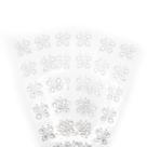Adesivo Strass Acrílico Borboleta Cristal 25mm 3un Cartela 48pçs