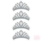 Adesivo Strass - Tiara Coroa Prata