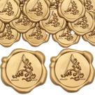 Adesivo SWANGSA Wax Seal Stickers 50 unidades douradas a 3 cm