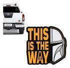 Adesivo This Is The Way Mandalorian Decorativo Laranja