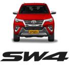 Adesivo Toyota Hilux Sw4 Parachoque Dianteiro Preto Resinado