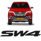 Adesivo Toyota Hilux Sw4 ParaChoque Dianteiro Preto Resinado