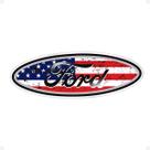 Adesivo Traseiro Oval Compatível Com F-250 EUA Emblema