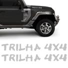 Adesivo Trilha 4x4 Troller T4 2015/2021 Faixa Capô Prata