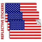 Adesivo Venicor Reflective American Flag 5x3 cm - pacote com 3
