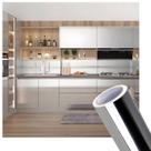 Adesivo Vinil Cromado Prata Semi Espelhado Geladeira 5m X 50cm