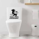 Adesivo Vinil Decorativo Tampa de Vaso Sanitário Feche a tampa