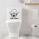 Adesivo Vinil Decorativo Tampa de Vaso Sanitário Feche a tampa