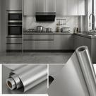 Adesivo Vinil Envelopamento Prata Inox Geladeira 6m x 1m Adesivo Vinil Envelopamento Prata Inox Geladeira 6m x 1m