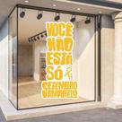 Adesivo Vinil Você não está sozinho Setembro Amarelo Beni Store 50x100cm para Vitrine Removível Adesivo Vinil Você não está sozinho Setembro Amarelo Beni Store 50x100cm para Vitrine Removível