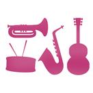 Adesivo Vinílico Instrumentos Musicais Para Quarto e Sala _ Decoração Musical