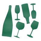 Adesivo Vinílico Taças e Vinho Decorativo Para Cozinha e Bar