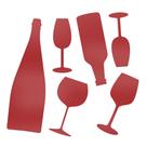 Adesivo Vinílico Taças e Vinho Decorativo Para Cozinha e Bar