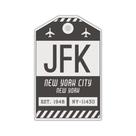 Adesivo vintage de etiqueta de bagagem JFK Nova York 5 x 8 cm