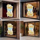 Adesivo Vitrine Dia Dos Pais Beni Store 50x100cm Amarelo Adesivo Vitrine Dia Dos Pais Beni Store 50x100cm Amarelo