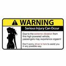Adesivo Warning Extreme Vibration Funny, 10 unidades de PVC, 15 x 6,7 cm Adesivo Warning Extreme Vibration Funny, 10 unidades de PVC, 15 x 6,7 cm
