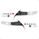 Adesivo Yamaha Xt 660r 2013 Faixa Moto Branca + Emblema Logo