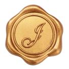 Adesivo Yoption J Wax Seal, pacote com 50 unidades, ouro antigo, 3 cm