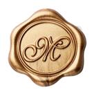 Adesivo Yoption M Adhesive Wax Seal, pacote com 50 unidades, dourado, impermeável