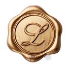 Adesivo Yoption Wax Seal L, pacote com 50 adesivos dourados, 3 cm