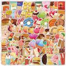 Adesivos 100 unidades/lote de lanches Bread Cake Vinil Waterproof Graff